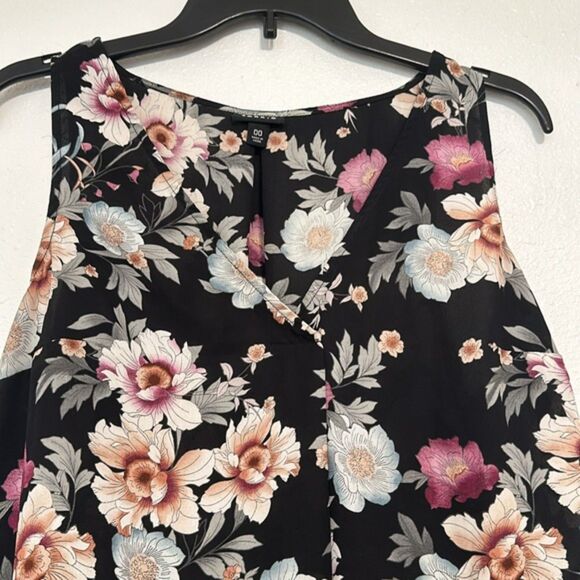 Torrid Chiffon Sheer Double Layered Tank Floral Womens 00 Medium Feminine Spring - Picture 5 of 11
